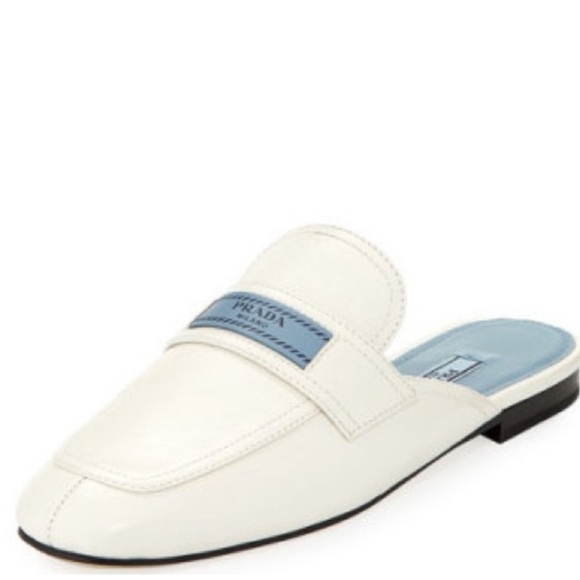Prada White and Blue Mules size 36 - Picture 1 of 12